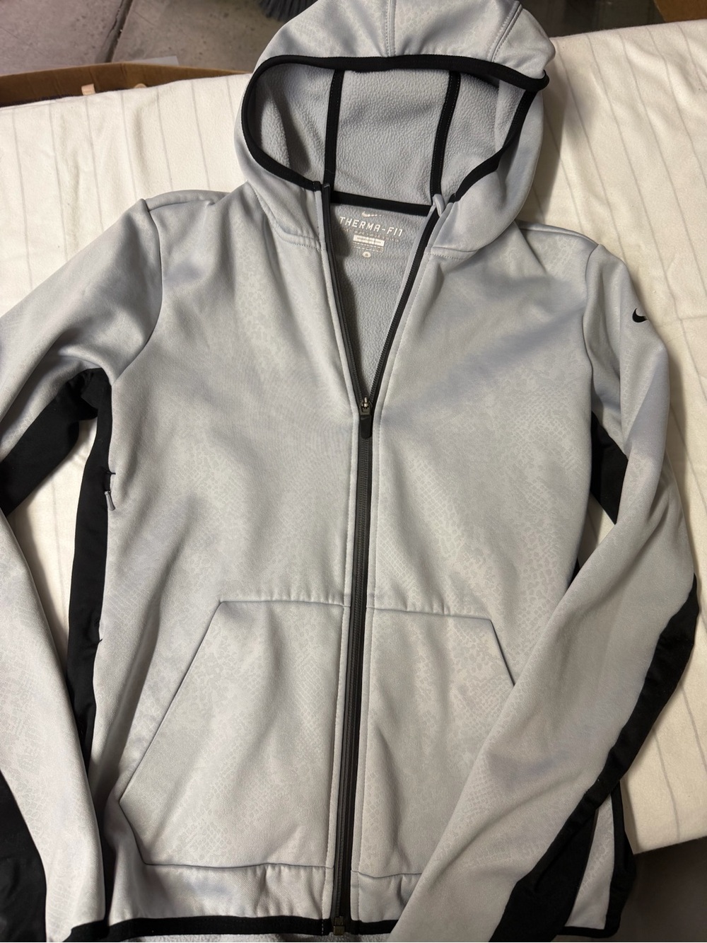 Nike Thermafit Gray and Black Jacket Small